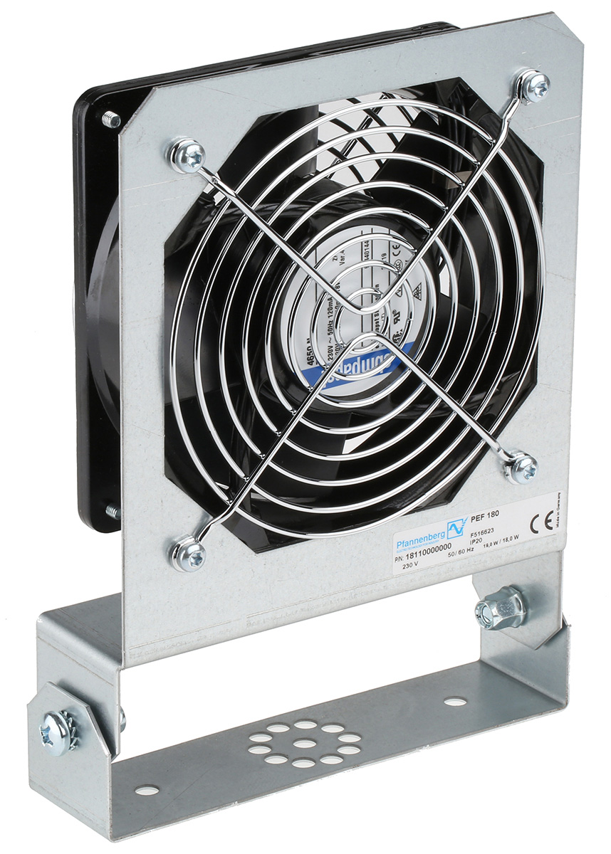 Pfannenberg Enclosure Fan, 230V ac, 160m³/h, 202 x 52mm