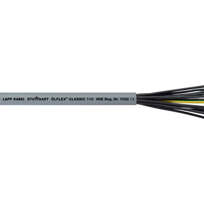 Lapp Flexible Multicore 0.5 mm² 40 Core Power Cable, Grey Polyvinyl Chloride PVC, 100m