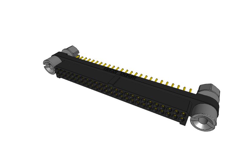Amphenol Socapex MHDAS Series Straight PCB PCB Header, 50 Contact(s), 1.27 mm Pitch, 2 Row, Shrouded
