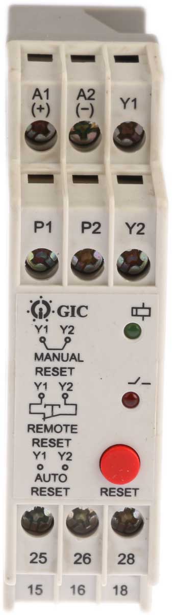 GIC  Thermistor Motor Protection Monitoring Relay, DPDT, DIN Rail