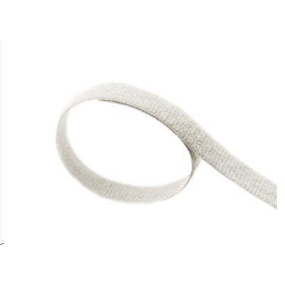 RS PRO Hook & Loop Tape, Reuseable, 10m x 15 mm, White Nylon, Pk-1