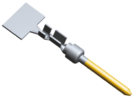 TE Connectivity, AMPLIMITE HDP-20 Series, size 20 Male Crimp D-sub Connector Contact, Gold over Nickel Signal, 28