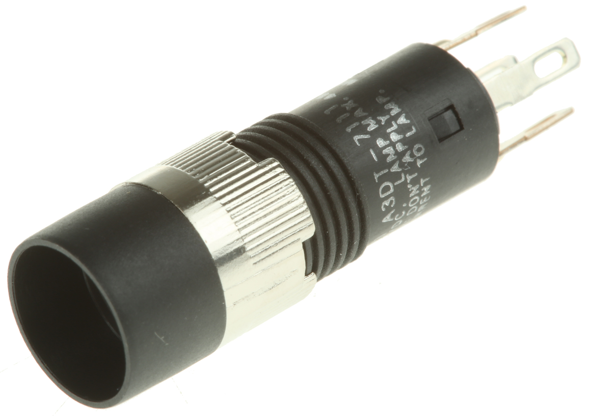 Omron Illuminated Push Button Switch, Momentary, Panel Mount, 8mm Cutout, SPST