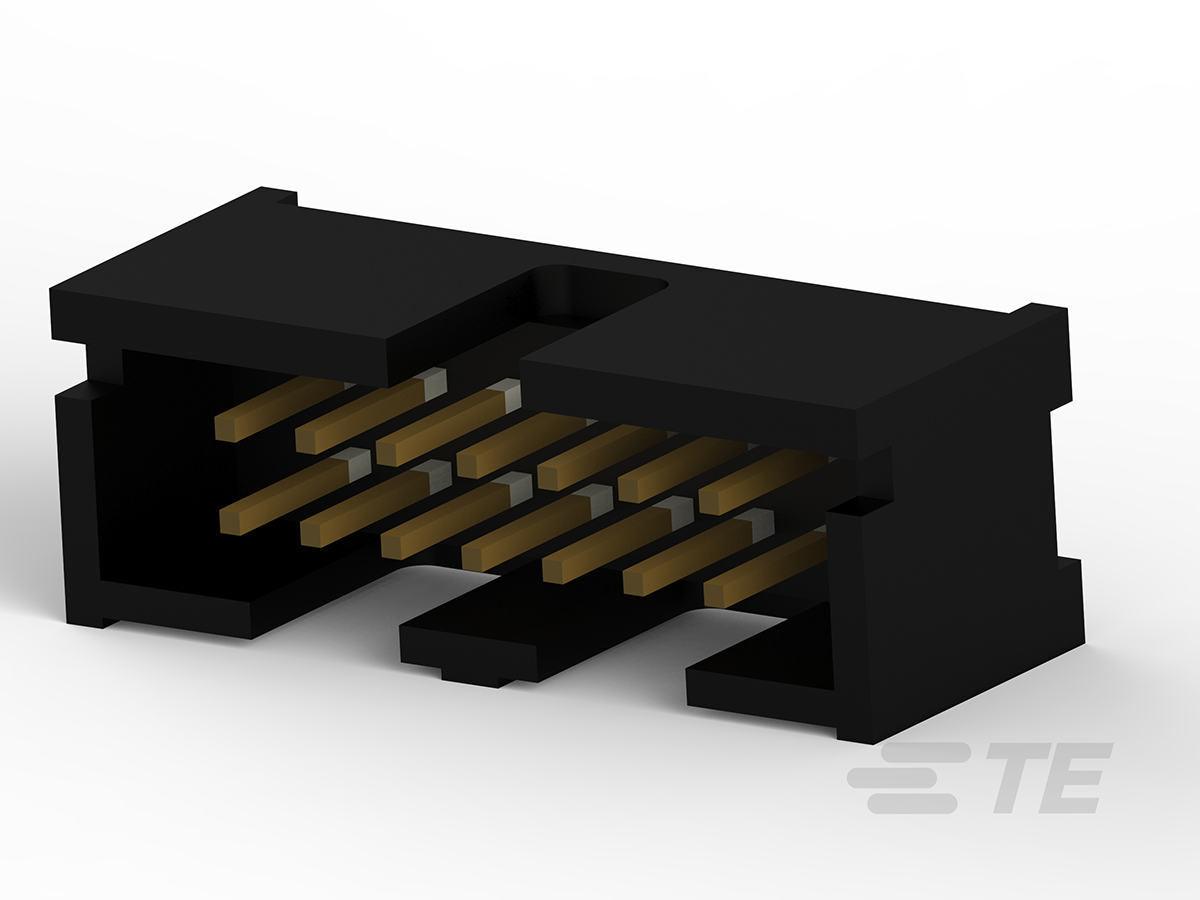 TE Connectivity 5103309-2 Series Straight Through Hole PCB Header, 14 Contact(s), 2.54 mm Pitch, 2 Row, Shrouded