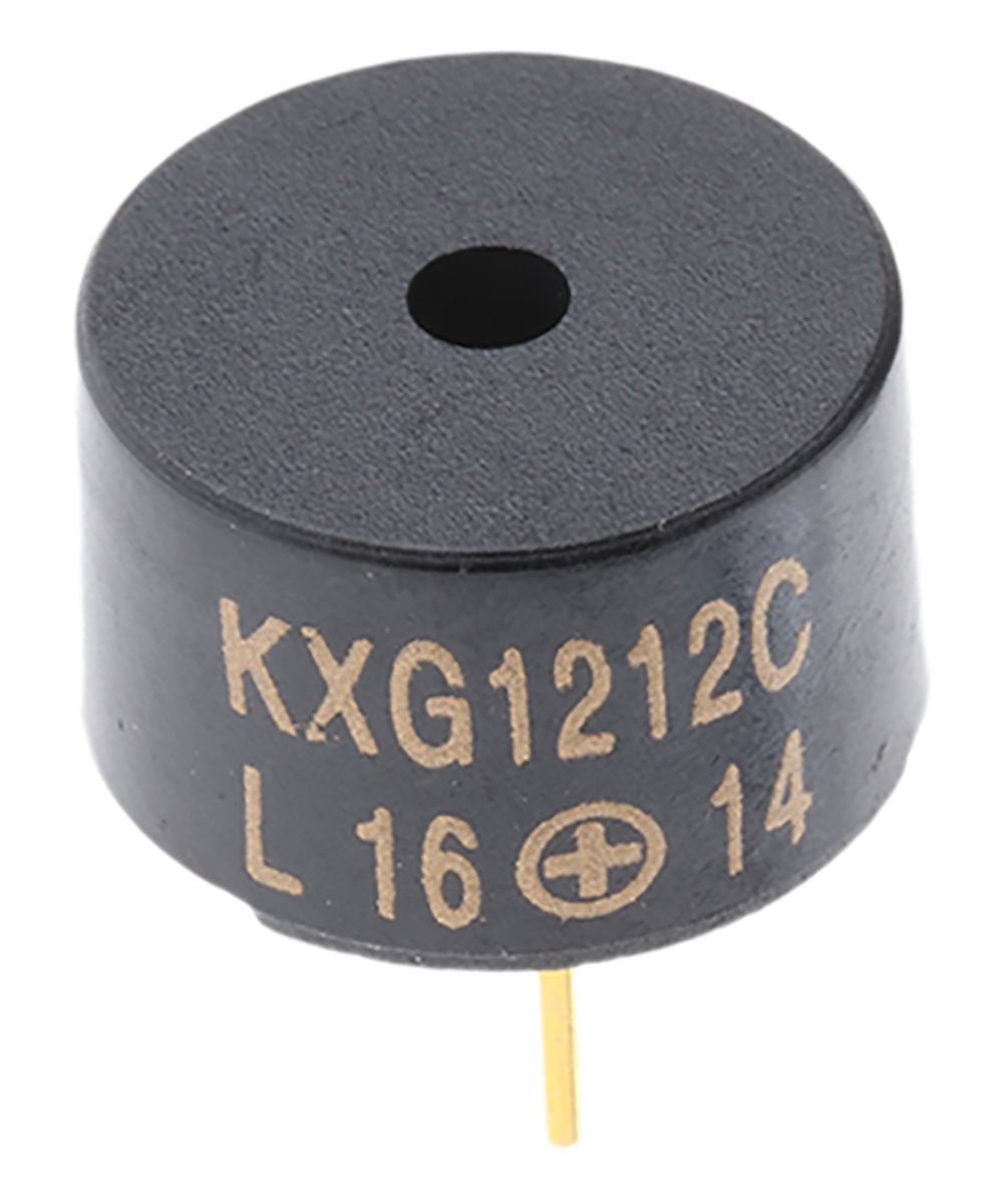 Kingstate 94dB PCB Mount Continuous Internal Magnetic Buzzer Component, 12 x 9.5mm, 8V dc Min, 16V dc Max