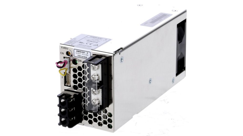 TDK-Lambda Switching Power Supply, HWS-300-5, 5V, 60A, 300W, 85 → 265V Input Voltage