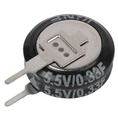 RS PRO 0.33F Supercapacitor EDLC -20 → +80% Tolerance 5.5V dc, Through Hole