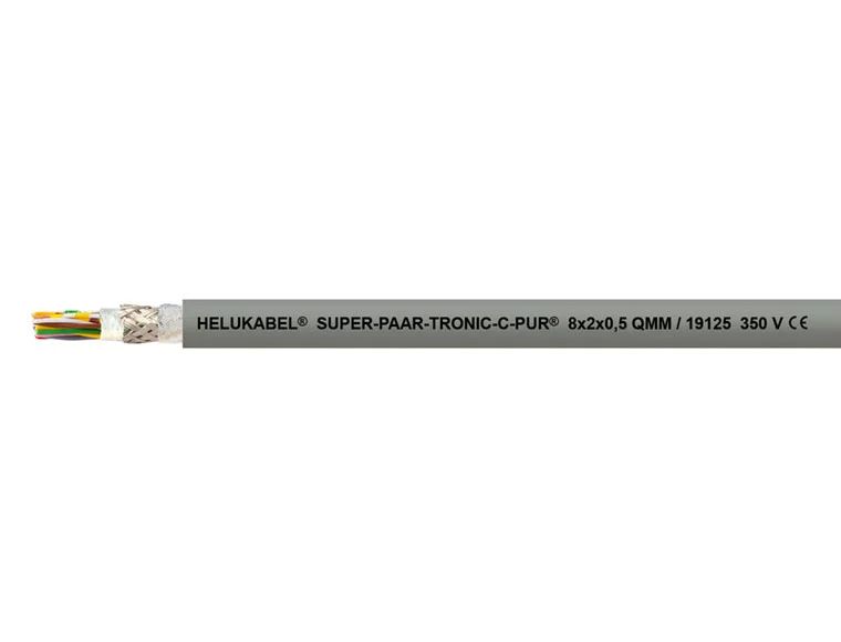Helukabel SUPER-P Series Control Cable, 5 Cores, 0.25 mm², Screened, 24 AWG, Shielded PUR Shield, Control Cable