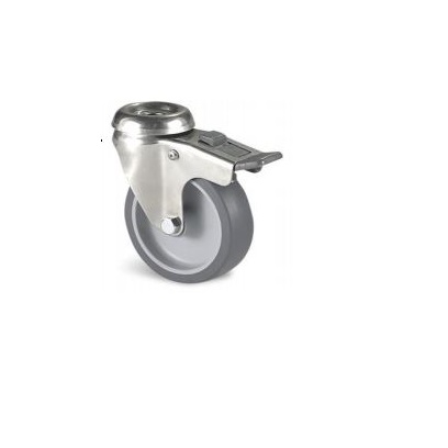 Guitel Hervieu Braked Swivel Castor Wheel, 60kg Capacity, 63mm Wheel