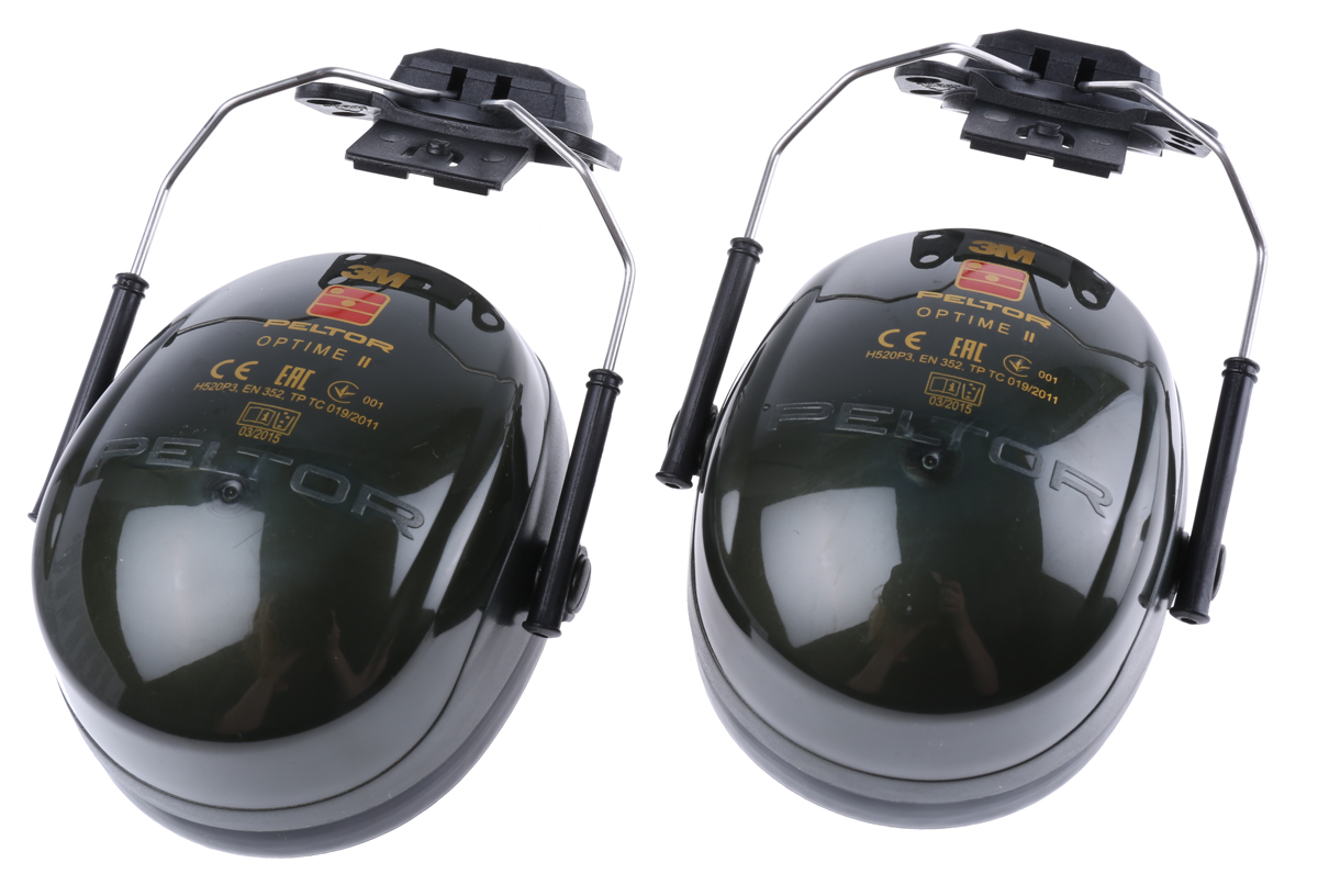 3M PELTOR Optime II Ear Shells with Helmet Attachment, 31dB