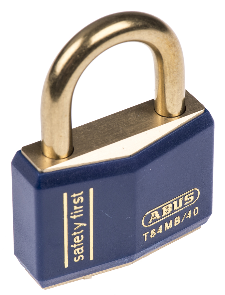ABUS Key Weatherproof Brass Safety Padlock, 6mm Shackle, 40mm Body