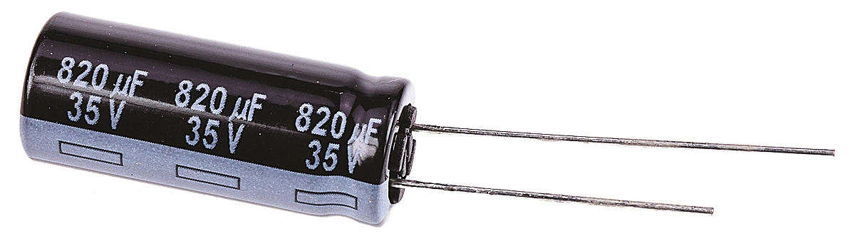 Panasonic 820μF Aluminium Electrolytic Capacitor 35V dc, Radial, Through Hole - EEUFR1V821L