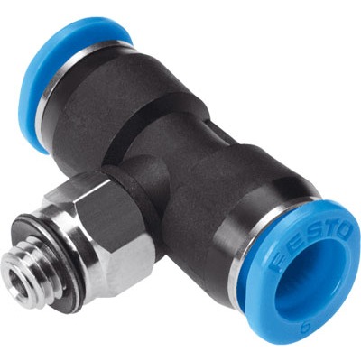 Festo QSMT Series Push-in Fitting, M5 Male to For tubing outside diameter 6 mm, Threaded-to-Tube Connection Style,