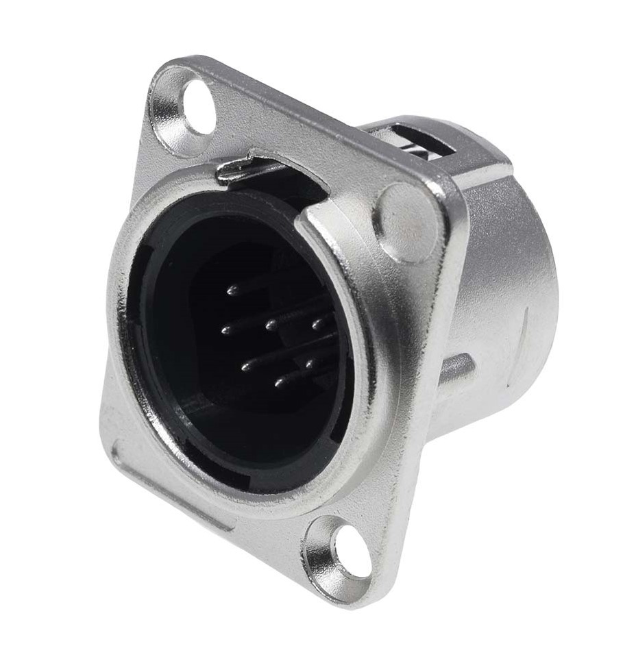 RS PRO Panel Mount XLR Connector, Male, 50 V, 7 Way, Silver Plating