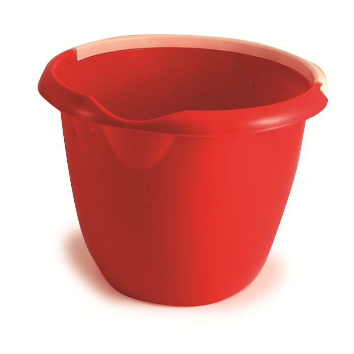 10L Plastic Red Bucket With Handle