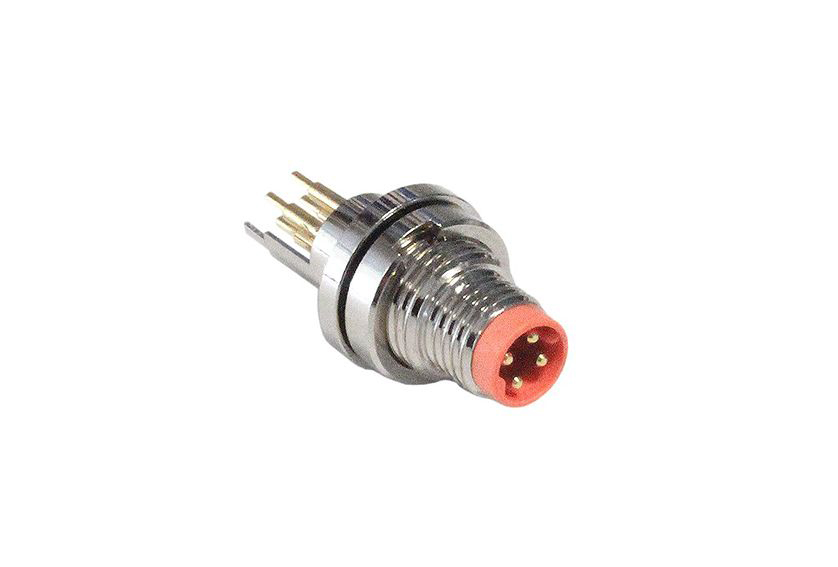 Bulgin Circular Connector, 4 Contacts, Front, M8 Connector, Plug, Male, IP67, Buccaneer M8 Series