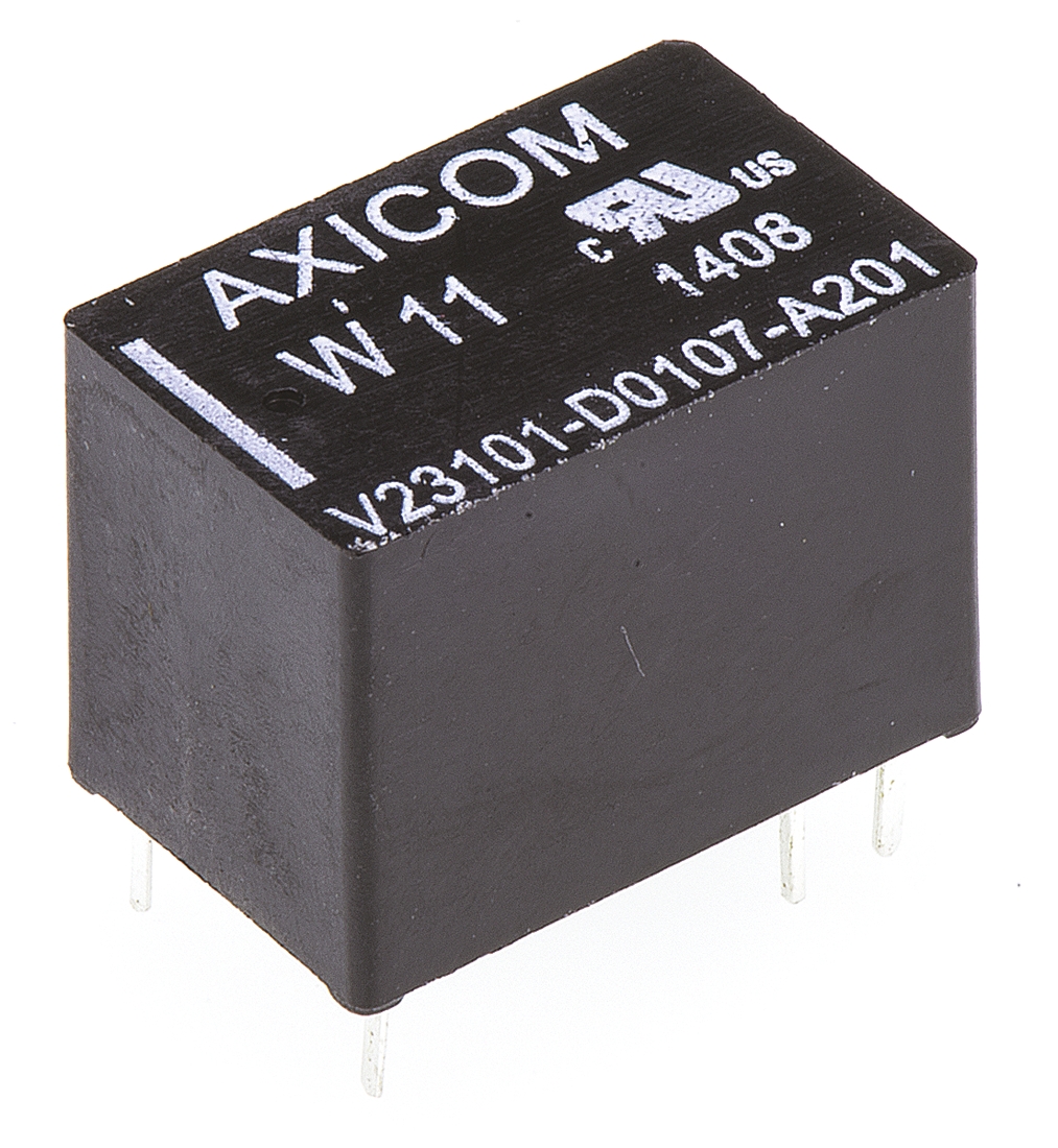 TE Connectivity PCB Mount Signal Relay, 24V dc Coil, 1.25A Switching Current, SPST