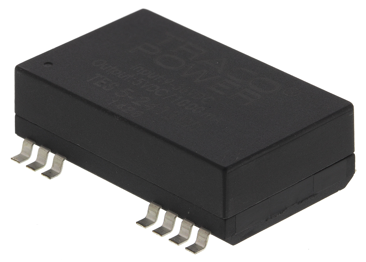 TRACOPOWER TES 5WI DC-DC Converter, 5V dc/ 1A Output, 9 → 36 V dc Input, 5W, Surface Mount, +71°C Max Temp -40°C