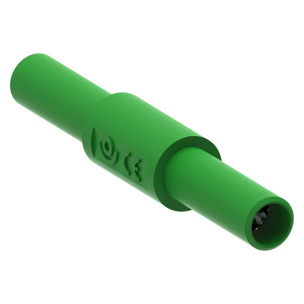 Electro PJP Green, Female to Female Banana adapter and Nickel Plated