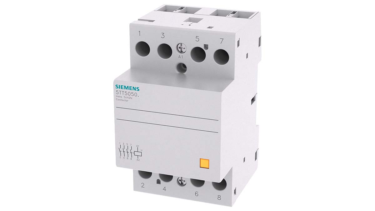 Siemens SENTRON 5TT INSTA Contactor, 230 V ac Coil, 4-Pole, 63 A, 4NO