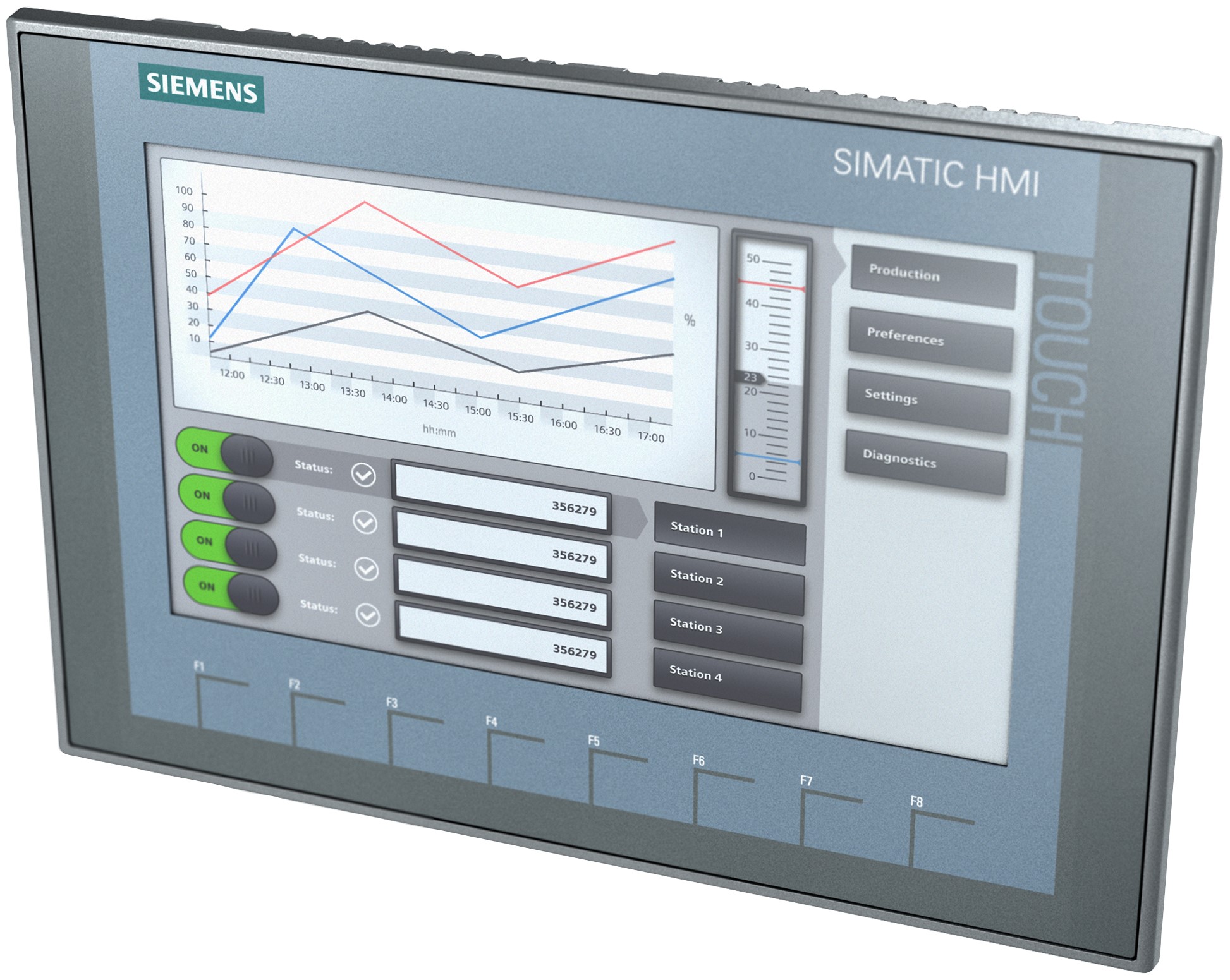 Siemens SIMATIC Series KTP900 Basic HMI Panel - 9 in, TFT Display, 800 x 480