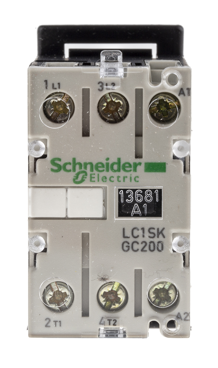 Schneider Electric LC1S Series Contactor, 230 V ac Coil, 2-Pole, 5 A, 2.2 kW, 2NO, 690 V ac