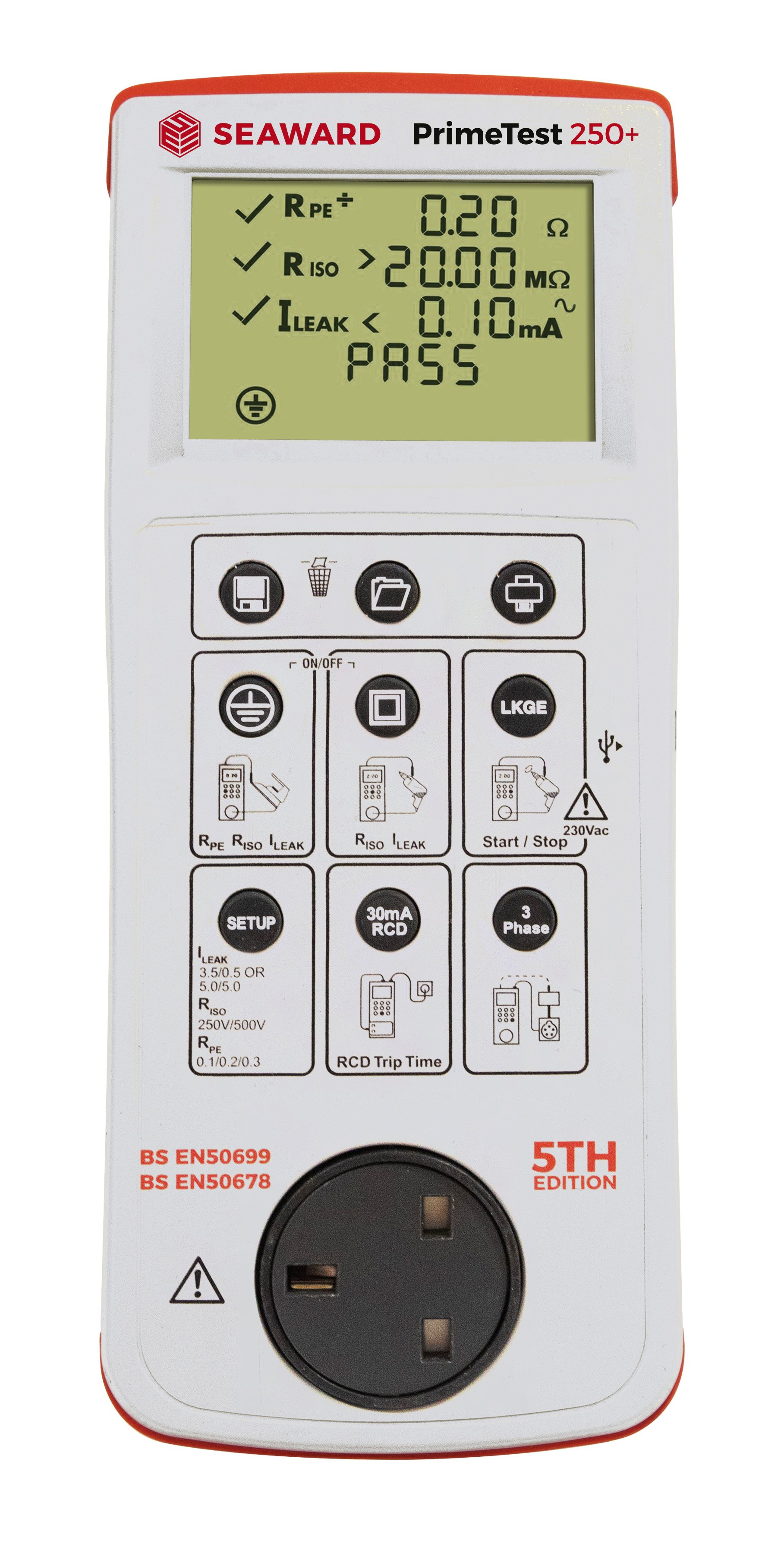 Seaward PrimeTest 250+ UK PAT Tester, Class I Test Type