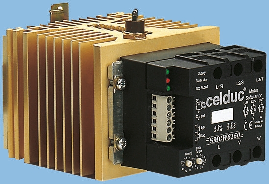 Celduc SMCW Series Solid State Relay, 30 A Load, DIN Rail Mount, 480 V ac Load, 24 V dc Control