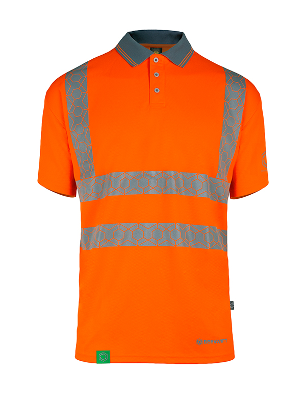 Beeswift EWCPKSS Orange Unisex Hi Vis Polo Shirt, M