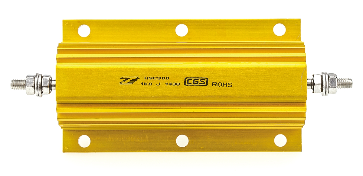TE Connectivity, 1kΩ 300W Wire Wound Chassis Mount Resistor HSC3001K0J ±5%