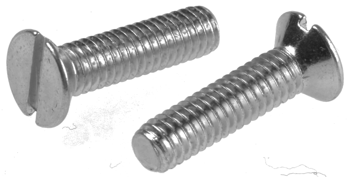 RS PRO Slot M4 Countersunk Steel Machine Screws DIN 963 x 16.0mm