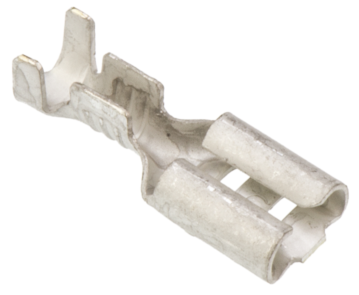 TE Connectivity FASTON .187 Uninsulated Female Spade Connector, Receptacle, 4.75 x 0.81mm Tab Size, 0.5mm² to 1.5mm²