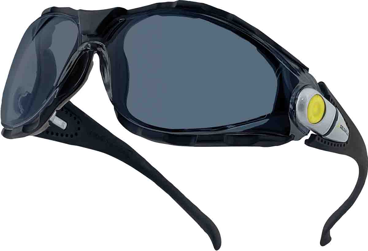 Delta Plus PACAYLVFU Safety Glasses, Smoke PC Lens