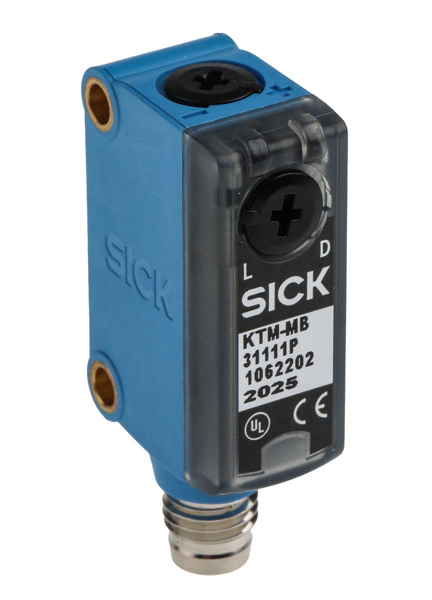 SICK Contrast Sensors 12.5 mm, White LED, NPN, PNP, 100 mA, 12 → 24 V dc, IP67