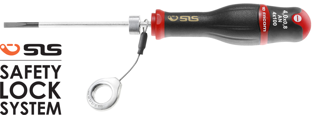 Facom Slotted  Screwdriver, 2.5 mm Tip, 75 mm Blade, 169 mm Overall