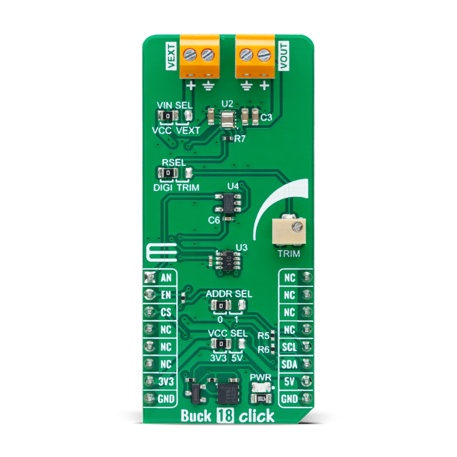 MikroElektronika Ultra Low IQ Nanopower Buck Module From Analogue Devices Buck Controller for MAXM38643 for Wearables,