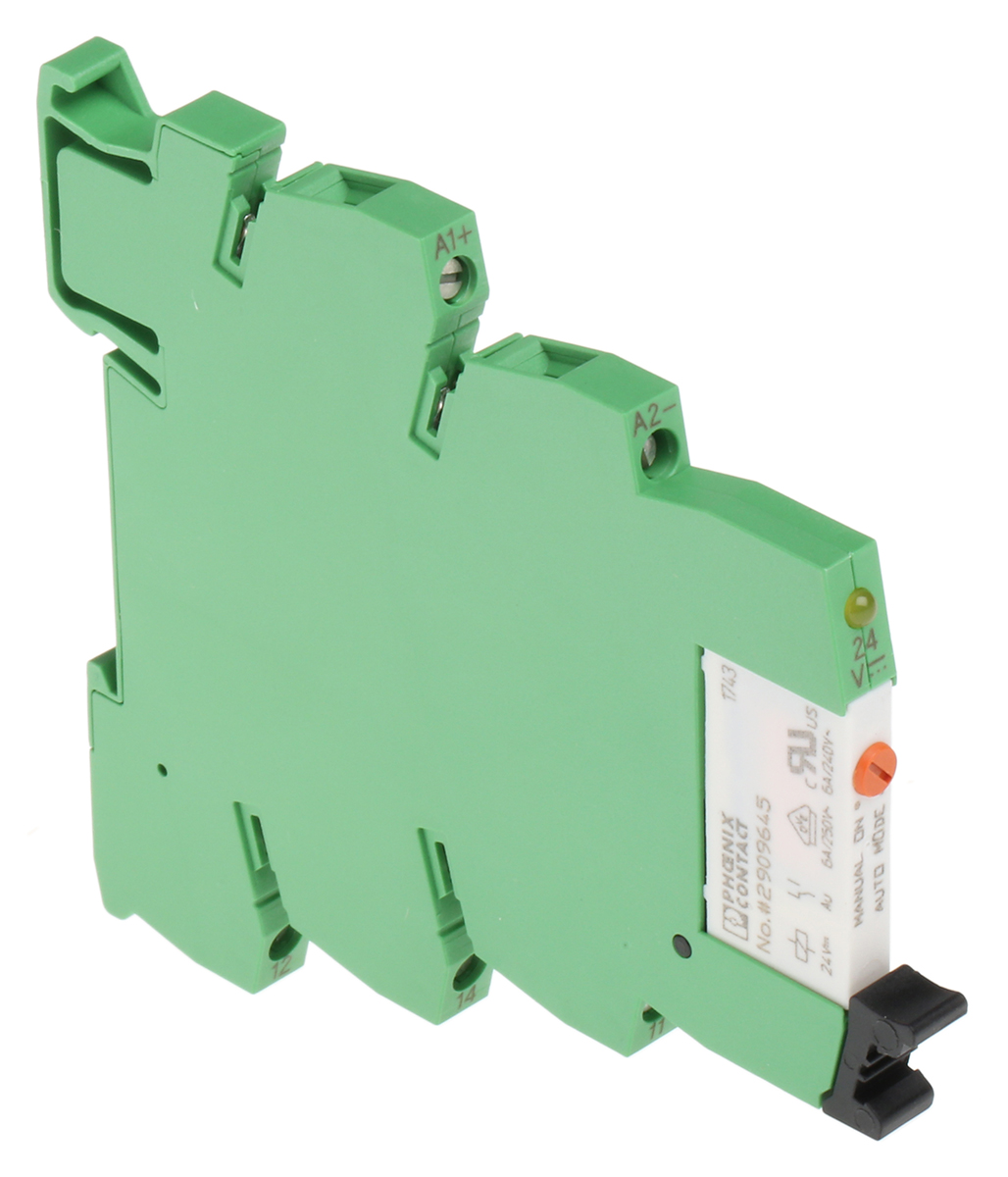 Phoenix Contact PLC-RSC- 24DC/21AU/MS Series Interface Relay, DIN Rail Mount, 24V dc Coil, SPDT, 1-Pole