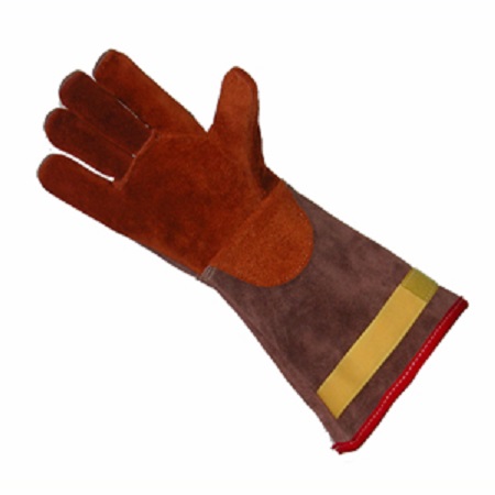 Liscombe Brown Leather Work Gloves, Size 9, Brontoguard Leather Coating