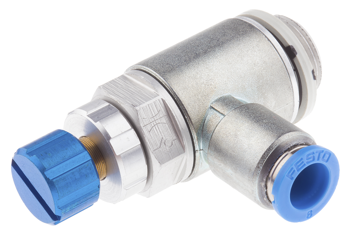 Festo GRLA Series Tube Exhaust Valve, 8mm Tube Inlet Port x G 3/8 Outlet Port, 534342