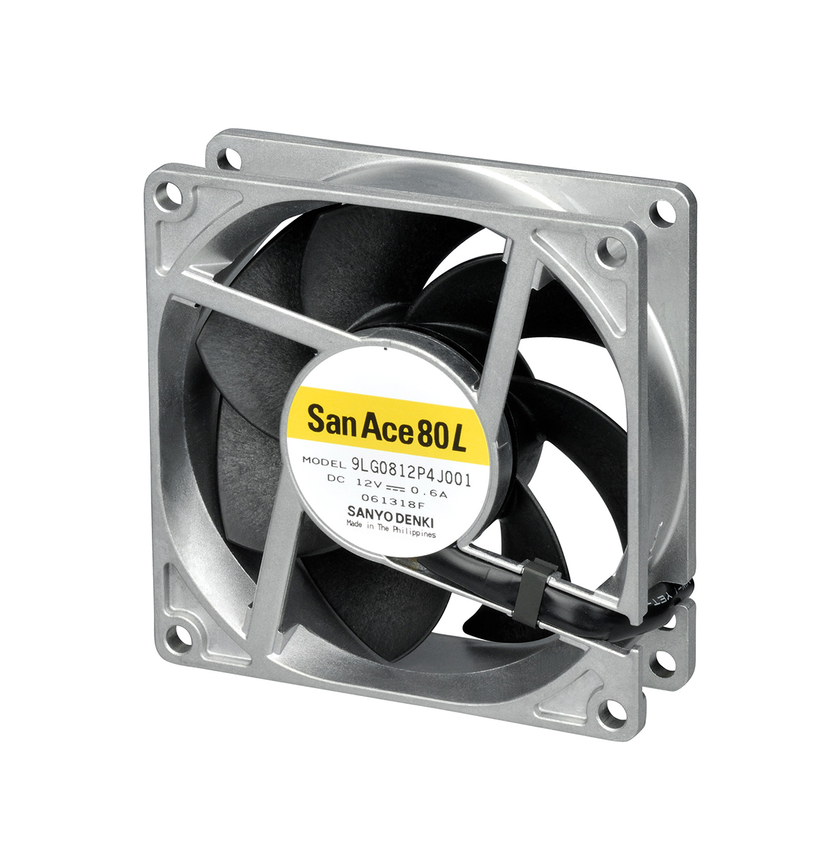 Sanyo Denki 9LG Series Axial Fan, 24 V dc, DC Operation, 124m³/h, 6.72W, 280mA Max, 80 x 80 x 25mm