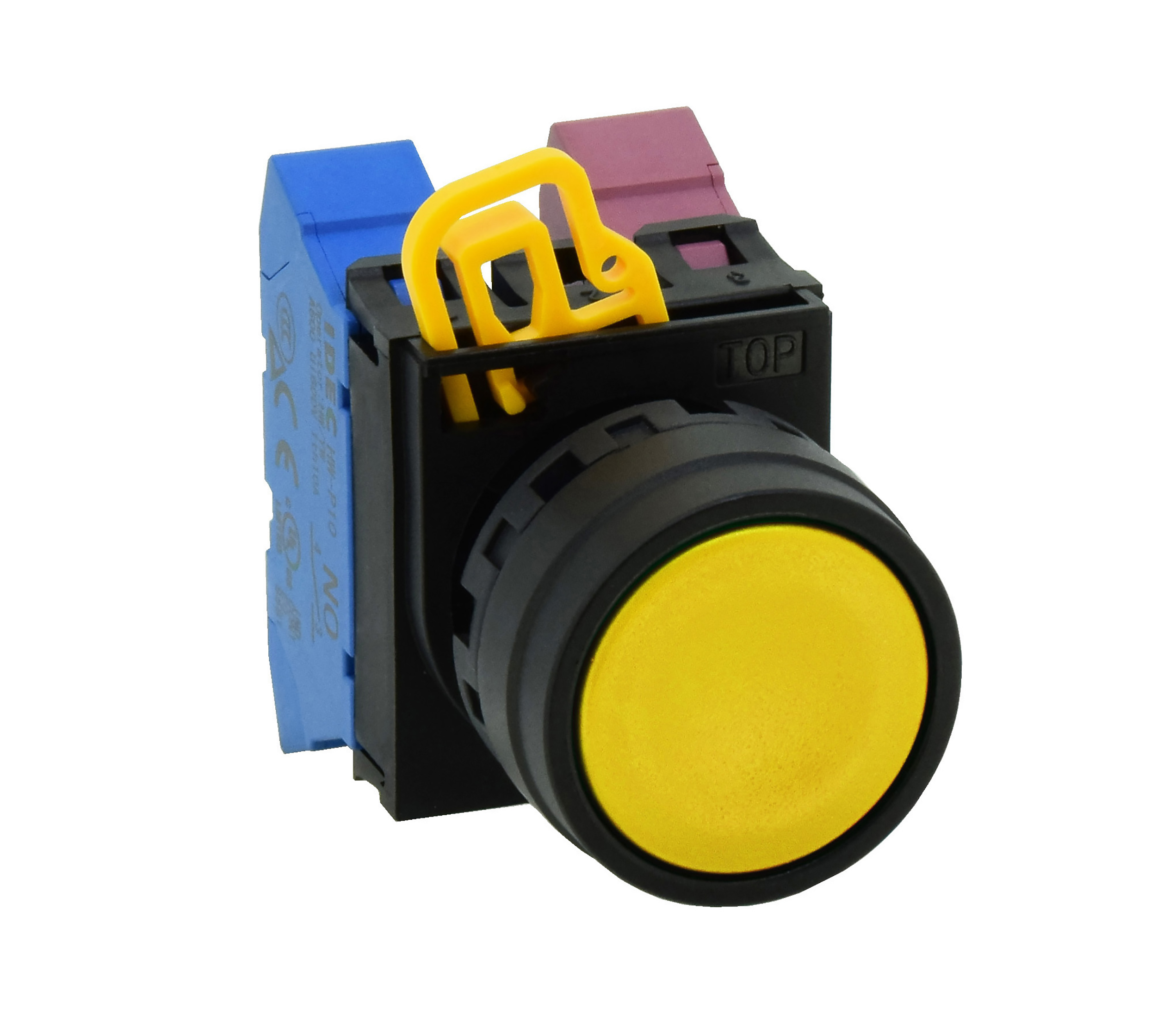 Idec YW1B Series Black Maintained Push Button Head, 22mm Cutout, IP67, IP69K