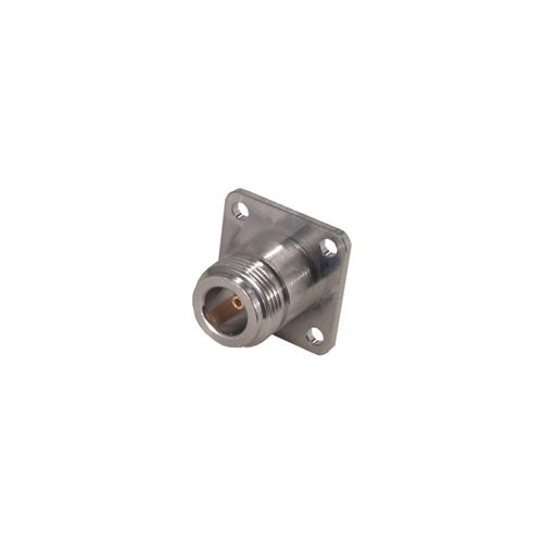 Huber+Suhner 23_N-5 Series Socket Flange Mount Coaxial PCB Connector, 50Ω, Solder Cup Termination, Straight Body