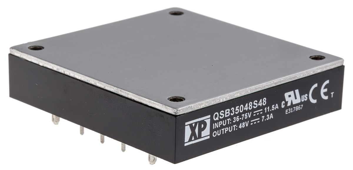 XP Power QSB400 DC-DC Converter, 48V dc/ 8.3A Output, 9 → 36 V dc Input, 400W, PCB Mount, +100°C Max Temp -40°C