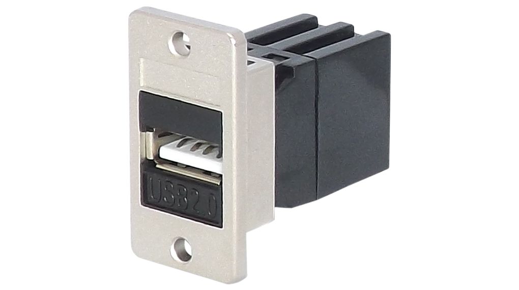 TUK Limited Straight, Panel Mount, Socket Type USB Type A 2 Coupler