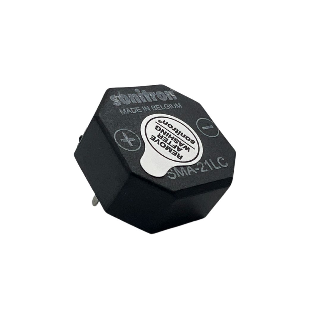 Sonitron 87dB(A) Through Hole Continuous Internal Piezo Buzzer, 21mm, 2V Min, 6V dc Max