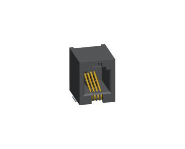 Amphenol Communications Solutions 73306 Series Female RJ22 Connector, PCB Mount Right Angle 4 -Way