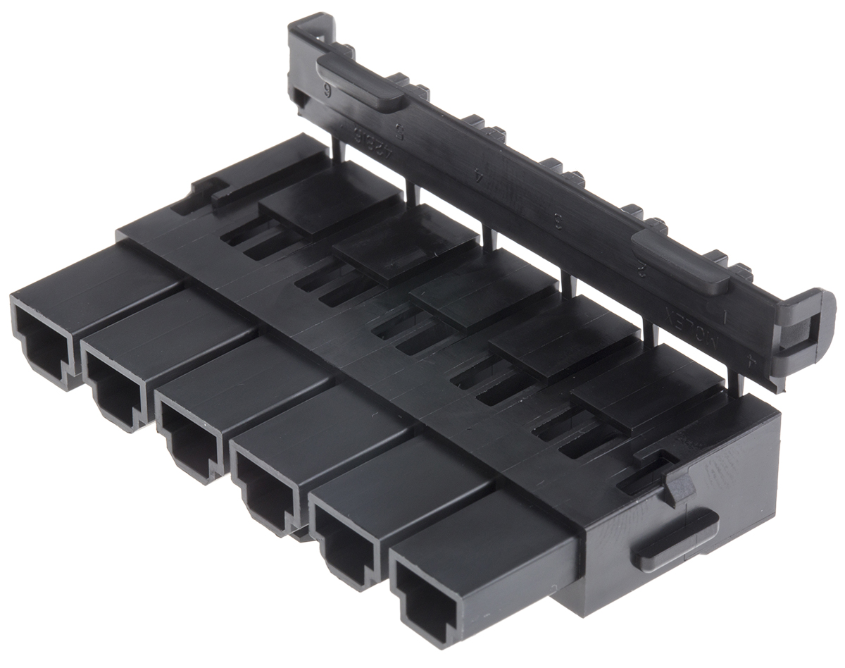 Molex, Mini-Fit Sr Female Connector Housing, 10mm Pitch, 6 Way, 1 Row