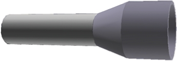 TE Connectivity Insulated Crimp Bootlace Ferrule, 12mm Pin Length, 2.8mm Pin Diameter, 4mm² Wire Size, Grey