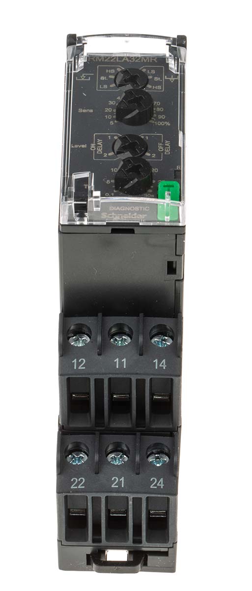 Schneider Electric Level Monitoring Relay, 1 Phase, DPDT, DIN Rail