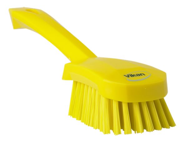 Vikan Hard Bristle Yellow Scrubbing Brush, 36mm bristle length, Polyester bristle material